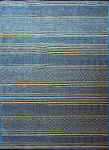 Koberec Saran G001 BLUE – modrý obdĺžnikový koberec so vzorom Rozmer: 60x100 cm