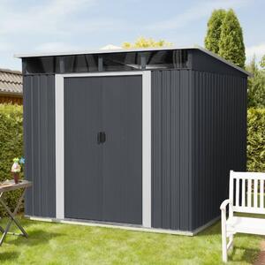 Záhradný domček BestBerg ZD‑808AW / 5,6 m² / 236 × 238 × 203 cm / antracit/biela