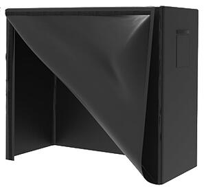 Stojan na drevo s krytom BestBerg BBFR-122C / 122 × 34 × 110 cm / čierna