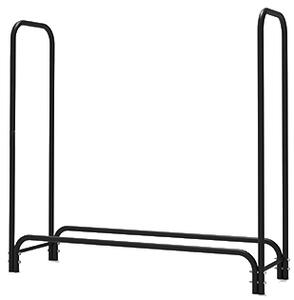 Stojan na drevo s krytom BestBerg BBFR-122C / 122 × 34 × 110 cm / čierna