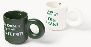 Stohovateľné porcelánové hrnčeky's dekoračným motívom Tutti, 2 ks