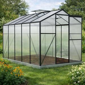 Skleník so základňou BestBerg BBGH‑1006B / 5,95 m² / 313 × 190 × 194 cm / čierna