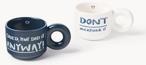 Stohovateľné porcelánové hrnčeky's dekoračným motívom Tutti, 2 ks