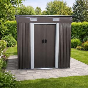Záhradný domček BestBerg BBSH-406G / 2,25 m² / 121 x 194 x 192 cm / sivá