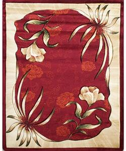 Koberec Adora 7004 RED – červený vzorovaný obdĺžnik Rozmer: 120x180 cm