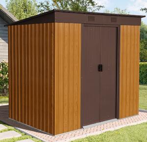 Záhradný domček BestBerg ZD-67RWB / 4,3 m² / 197 × 217 × 202 cm / dekor dreva/hnedá