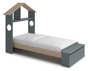 MUZZA Detská posteľ sadeo 90 x 190 cm zelená