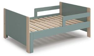 MUZZA Rastúca detská posteľ liwia 90 x 140 (190) cm zelená