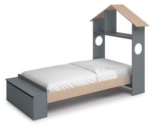 MUZZA Detská posteľ sadeo 90 x 190 cm zelená