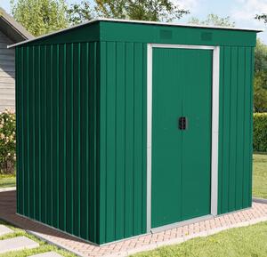 Záhradný domček BestBerg ZD-67GRW / 4,3 m² / 197 × 217 × 202 cm / zelená/biela