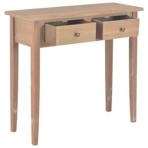Toaletný konzolový stolík, hnedý 79x30x74 cm, drevo
