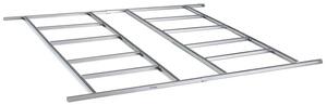 Základňa BBSH-808 pre záhradný domček BestBerg ZD-808 / 159 x 216 cm / oceľ / strieborná