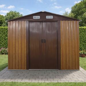 Záhradný domček BestBerg BBSH-1208W / 10,1 m² / 389 x 260 x 202 cm / dekor dreva/hnedá