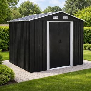 Záhradný domček BestBerg BBSH-608A / 5,3 m² / 205 x 257 x 202 cm / antracitová/biela