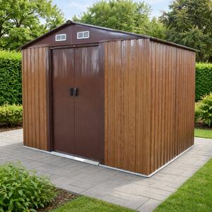 Záhradný domček BestBerg BBSH-608W / 5,3 m² / 205 x 257 x 202 cm / dekor dreva/hnedá