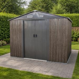 Záhradný domček BestBerg BBSH-608WT / 5,3 m² / 205 x 257 x 202 cm / dekor tmavé drevo/taupe