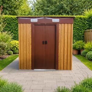 Záhradný domček BestBerg BBSH-406W / 2,25 m² / 121 x 194 x 192 cm / dekor dreva/hnedá