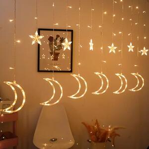 MULTISTORE Vianočná svetelná LED reťaz Luna Stars 400 cm teplý biely