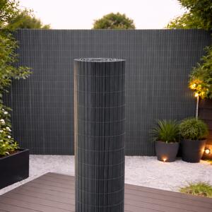 Umelá PVC rákosová rohož/zástena BestBerg BBGD-23G / 2 × 3 m / sivá
