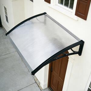 Hliníkový vchodový prístrešok BestBerg BBDA-8012D / 120 × 80 cm / čierna