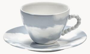 Ručne dokončená porcelánová šálka na kávu's podšálkou Les Objets Mouleversants
