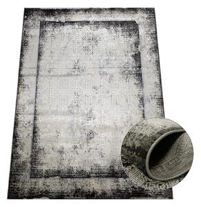 Koberec Deluxe 9090 GREY – sivý obdĺžnikový s vintage vzorom Rozmer: 80x150 cm