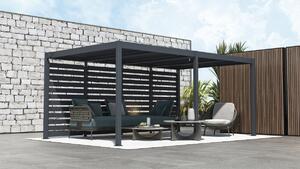 Bočná zástena pre bioklimatickú pergolu BestBerg BBP-E1CG / 238 × 218 cm / sivá