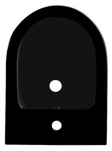 CERANO - Keramický závesný bidet Fizo - čierna lesklá - 36x37x49 cm