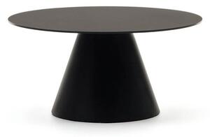 MUZZA Konferenčný stolík reliw Ø 80 cm čierny