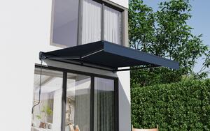 Elektrická markíza s LED osvetlením BestBerg BBSU-EL295CG / 295 × 250 cm / sivá
