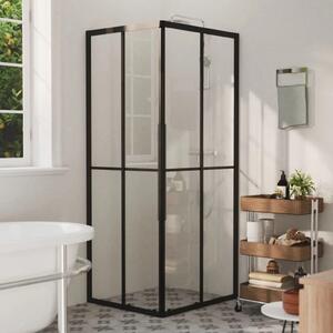 Sprchová zástena BestBerg 150773 / 80 × 70 × 180 cm / čierna/transparentná
