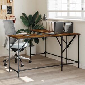 Rohový písací stôl BestBerg 837584 / 149 x 149 x 75 cm / dymový dub