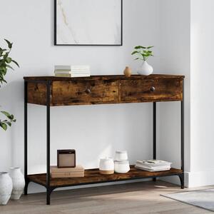 Konzolový stolík BestBerg 834172 / 100 x 34,5 x 75 cm / dymový dub
