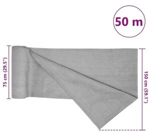 Tieniaca sieť BestBerg 4003787 / 1,5 × 50 m / 150 g/m² / svetlosivá