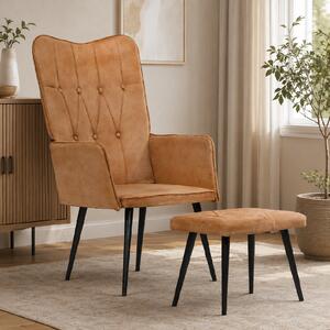 Kreslo s taburetom BestBerg 339668 / hnedá