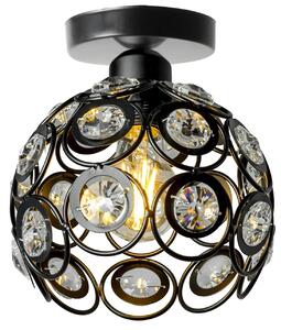 Toolight - Stropná lampa Ball Crystal - čierna - APP203