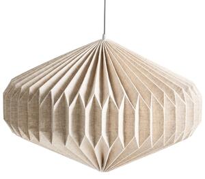 Závesná lampa béžová textilné tienidlo osvetlenie moderný štýl obývacia izba jedáleň