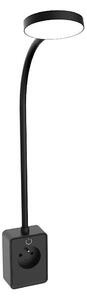 Rabalux 71283 - LED stmievateľné nástenné svietidlo TIVRO E 4W/230V s USB portom čierne