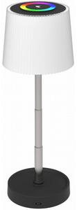 LED RGBW stmievateľná vonkajšia nabíjateľná stolná lampa LED/2W/5V IP44 1200 mAh sivá