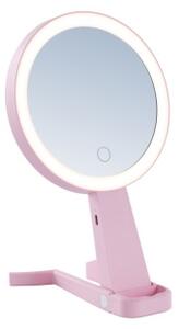 Immax 09102L - LED+CCT Stmievateľné kozmetické zrkadlo SWEET LED/3W/5V ružové