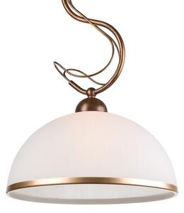 Luster na tyči COBRA 1xE27/60W/230V priemer 30 cm bronz/patina