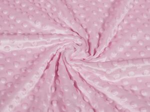 Biante Hrejivé posteľné obliečky Minky 3D bodky MKP-049 Svetlo fialovoružové Jednolôžko 140x200 a 70x90 cm