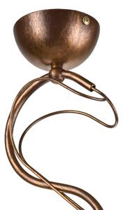 Luster na tyči COBRA 1xE27/60W/230V priemer 30 cm bronz/patina