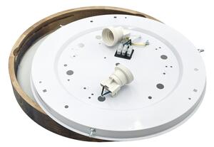 Stropné svietidlo OAK SMOKY SLIM 2xE27/15W/230V priemer 37 cm dub/tmavohnedá