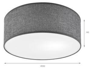 Stropné svietidlo SIRJA 1xE27/15W/230V pr. 35 cm sivé