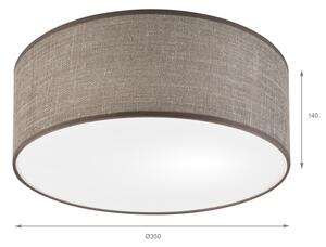Stropné svietidlo SIRJA 1xE27/15W/230V pr. 35 cm hnedé