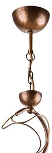 Luster na tyči COBRA 3xE27/60W/230V bronz/patina