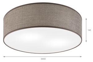 Stropné svietidlo SIRJA 2xE27/15W/230V priemer 45 cm hnedé