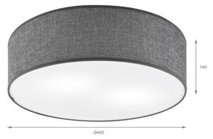 Stropné svietidlo SIRJA 2xE27/15W/230V priemer 45 cm sivé