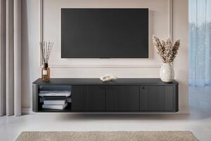 Závesný TV stolík Vespera 3D 187 cm - čierna
